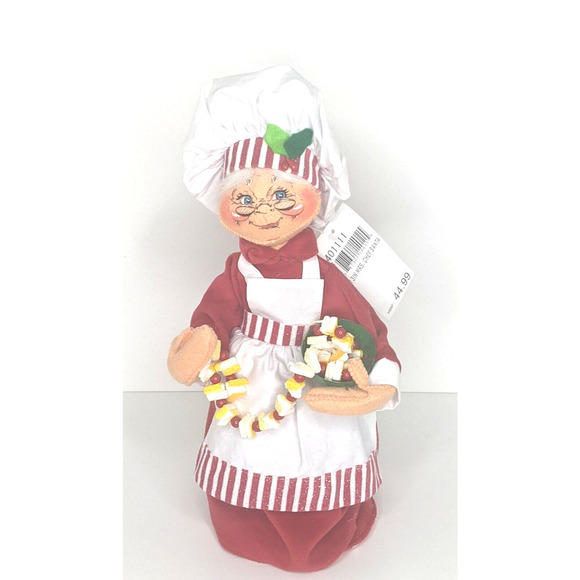 ANNALEE 2011 13” Mrs Santa Claus Chef #401111 NOS With Tags Bowl Cookie Garland - Picture 7 of 8